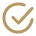 Circular check symbol graphic