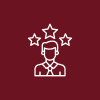 Person with three stars icon