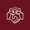 Handshake and teamwork icon